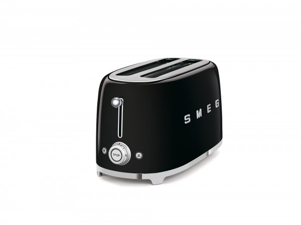 SMEG Toaster, 4 Scheiben, Schwarz, 6 Röstgradstufen, 3 Automatikprogramme, 1500 W